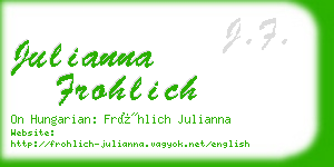 julianna frohlich business card